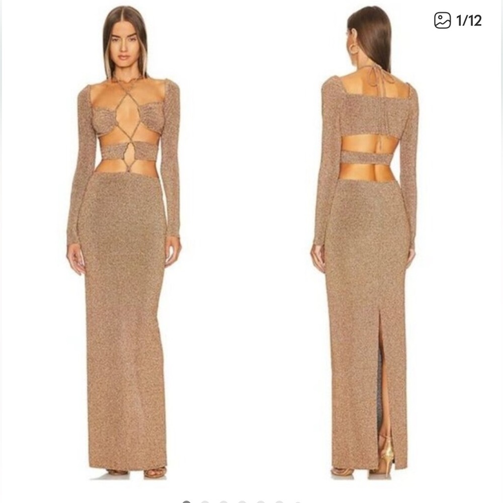 Michael Costello x REVOLVE Nyura Gown - Gold SOLD OUT ONLINE